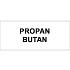 Značka Propan butan, fólie, 62 × 148 mm